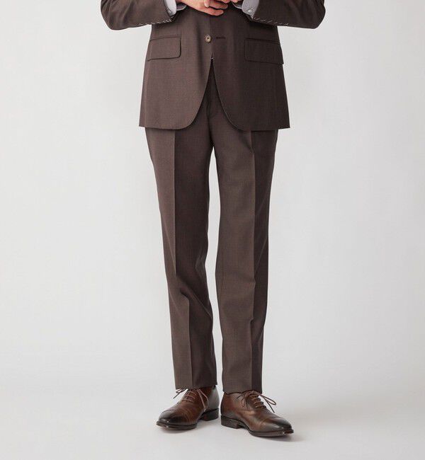 SHIPS「Valditaro: ウール ブラウン ソリッド スーツ」|スーツ|