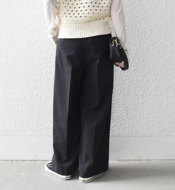 SHIPS any「SHIPS any:〈洗濯機可能〉シャーク タック ワイド パンツ」|その他|