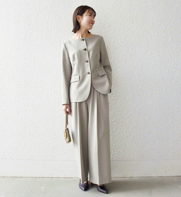 SHIPS any「SHIPS any:〈洗濯機可能〉シャーク タック ワイド パンツ」|その他|