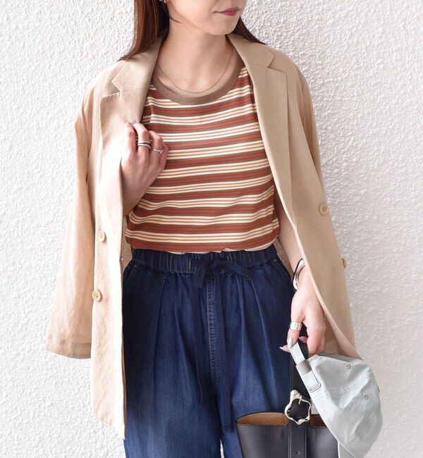 SHIPS Colors 「《予約》SHIPS Colors:〈手洗い可能〉ボーダー カップ タンクトップ◆」|タンクトップ|