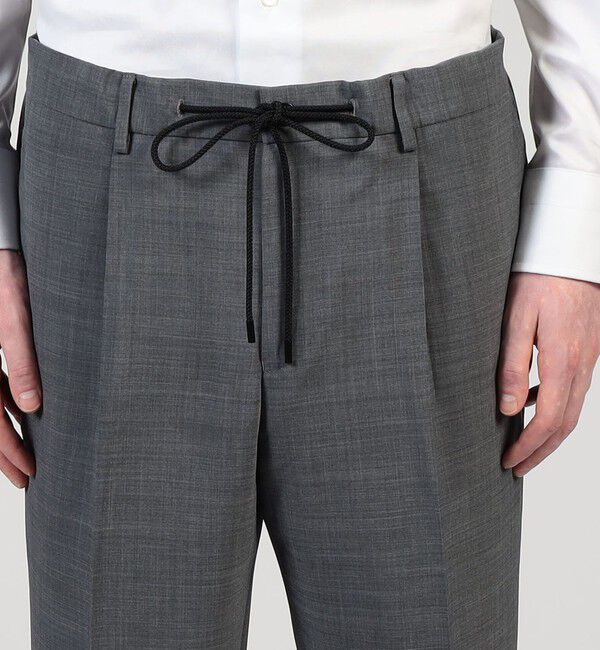 TOMORROWLAND MENS「Super120'sウールポリエステル 1プリーツイージースラックス」|スラックス|