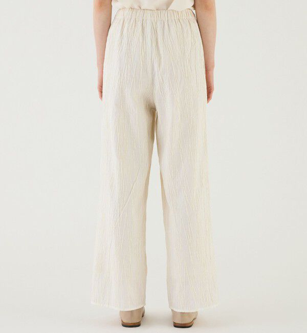 GALERIE VIE「コードエンブロイダリー　ワイドイージーパンツ」|チノ|