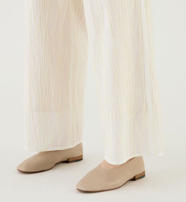 GALERIE VIE「コードエンブロイダリー　ワイドイージーパンツ」|チノ|