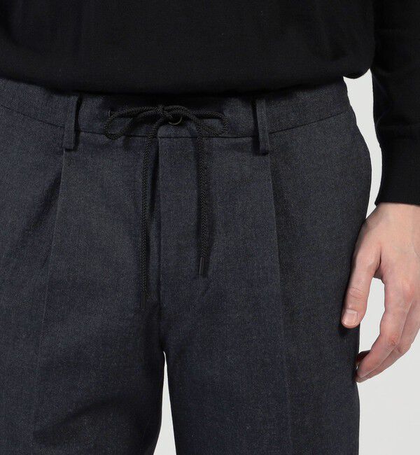 TOMORROWLAND MENS「コットンポリエステル モールスキン 1プリーツ イージースラックス」|スラックス|