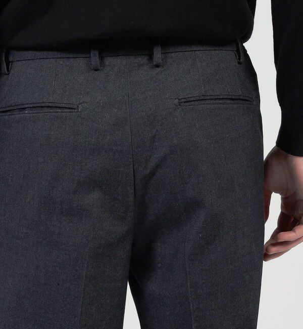 TOMORROWLAND MENS「コットンポリエステル モールスキン 1プリーツ イージースラックス」|スラックス|