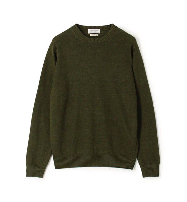 TOMORROWLAND MENS「TOMORROWLAND Tricot リネンクルーネック プルオーバーニット」|ニット・セーター|59 ダークグリーン