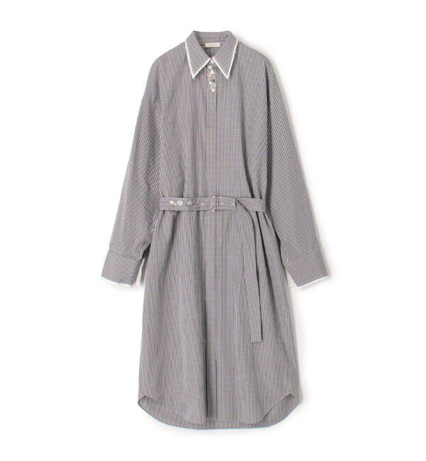 DES PRES「コンパクトプレーンコットン シャツワンピース」|ワンピース|14 グレー系