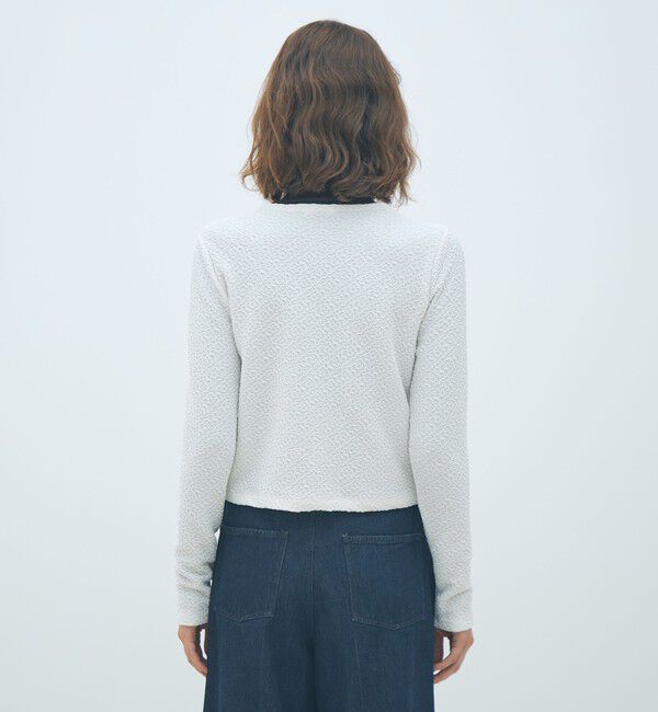 MACPHEE「ブライトジャカード クルーネックカーディガン」|カーディガン|