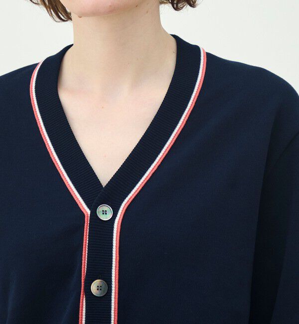 MACPHEE「ドライコットン Vネックカーディガン」|カーディガン|