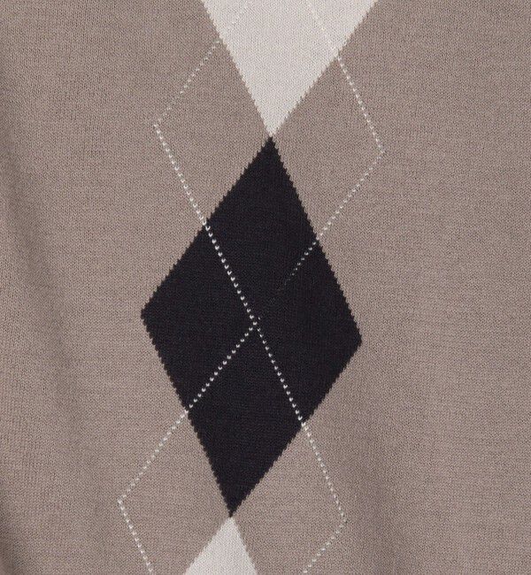 TOMORROWLAND MENS「TOMORROWLAND tricot ギザコットン アーガイル柄 ポロカラーカーディガン」|カーディガン|