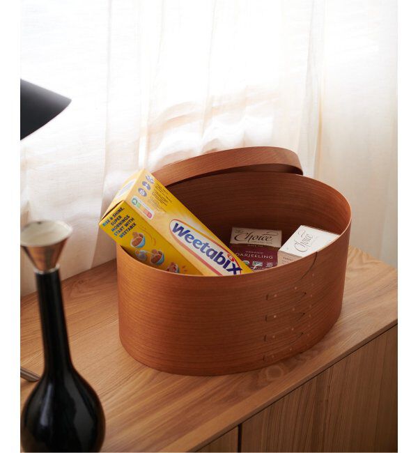 journal standard Furniture「SHAKER OVAL BOX L シェーカーボックス」|ステーショナリー|ブラウン