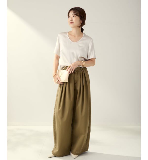 Plage「R&rsquo;IAM サテンチュニックTシャツ」|シャツ・ブラウス|