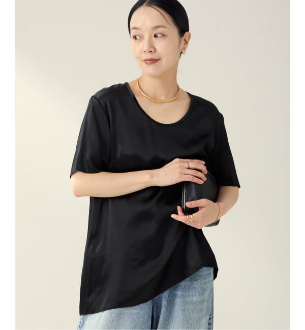Plage「R&rsquo;IAM サテンチュニックTシャツ」|シャツ・ブラウス|