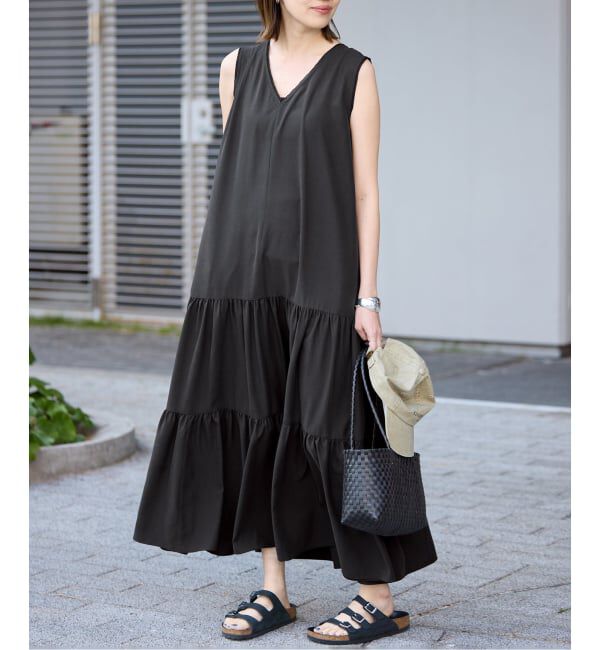 SLOBE IENA「《WEB限定/予約》ティアードワンピース」|ワンピース|