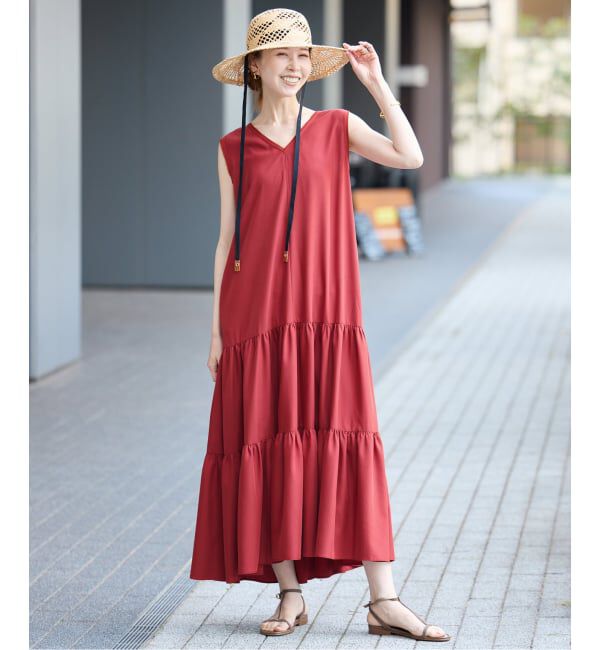 SLOBE IENA「《WEB限定/予約》ティアードワンピース」|ワンピース|