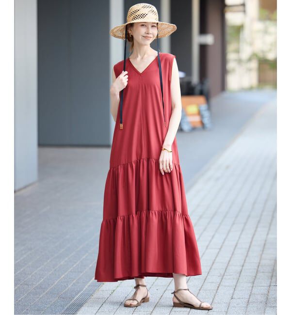 SLOBE IENA「《WEB限定/予約》ティアードワンピース」|ワンピース|