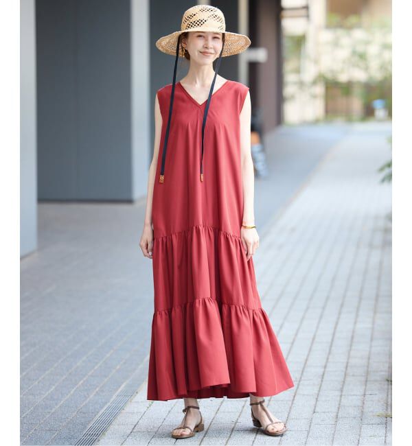 SLOBE IENA「《WEB限定/予約》ティアードワンピース」|ワンピース|
