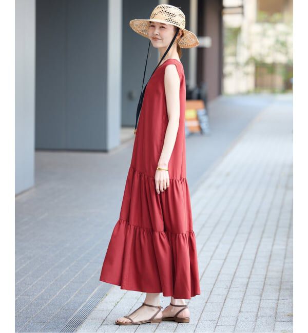 SLOBE IENA「《WEB限定/予約》ティアードワンピース」|ワンピース|