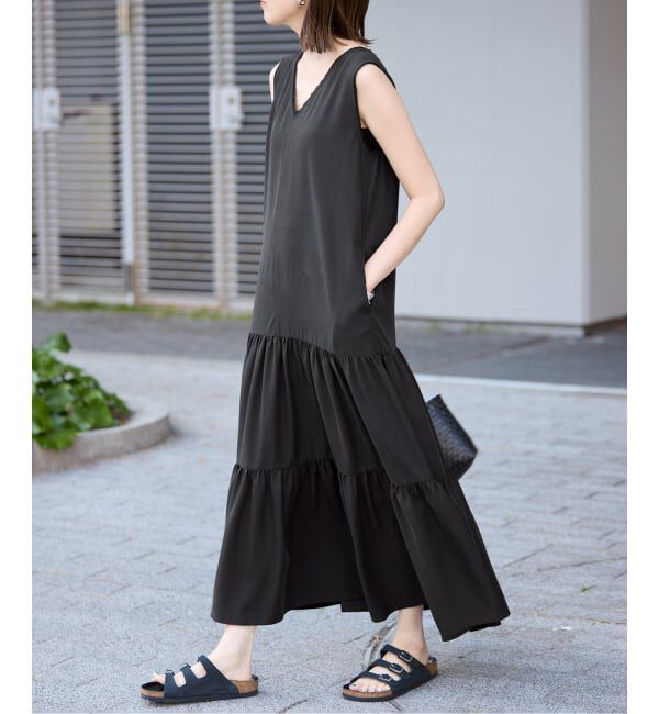 SLOBE IENA「《WEB限定/予約》ティアードワンピース」|ワンピース|