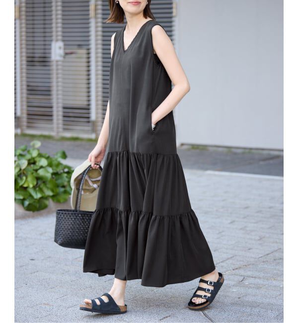 SLOBE IENA「《WEB限定/予約》ティアードワンピース」|ワンピース|