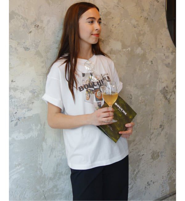 SLOBE IENA「《予約》BOUCHE SLOBE別注 LOGO TEE」|Tシャツ・カットソー|