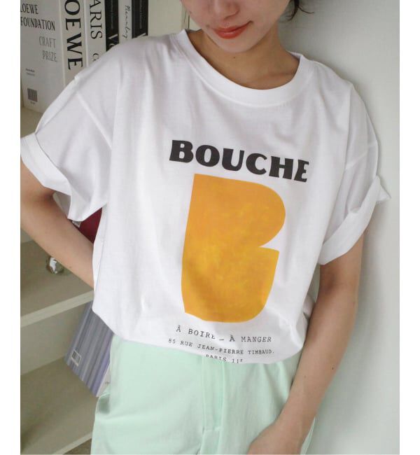 SLOBE IENA「《予約》BOUCHE SLOBE別注 LOGO TEE」|Tシャツ・カットソー|オレンジ