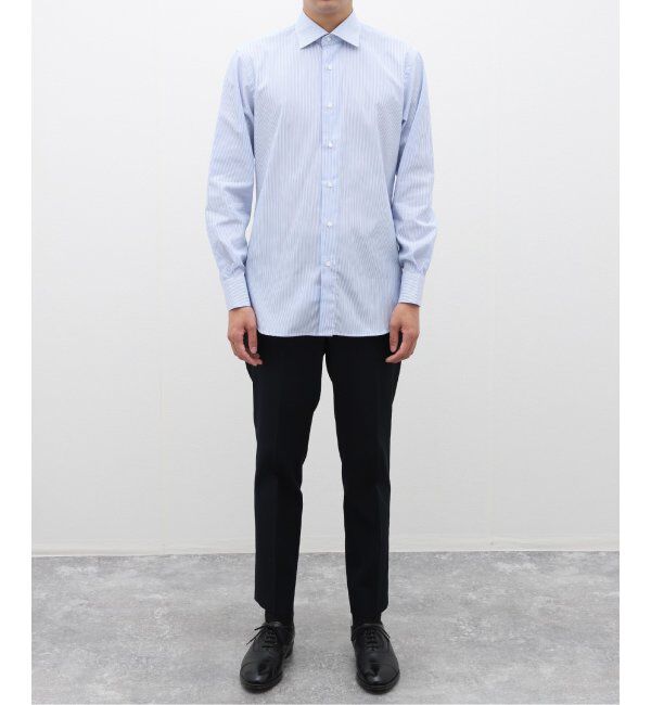 EDIFICE「D.ショートポイントシャツ ストライプ」|シャツ・ブラウス|