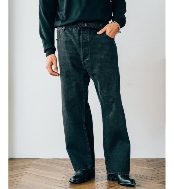 EDIFICE「LEVI&rsquo;S(R)/リーバイス(R) 別注 BIG E 501(R) BLACK L26」|デニム|
