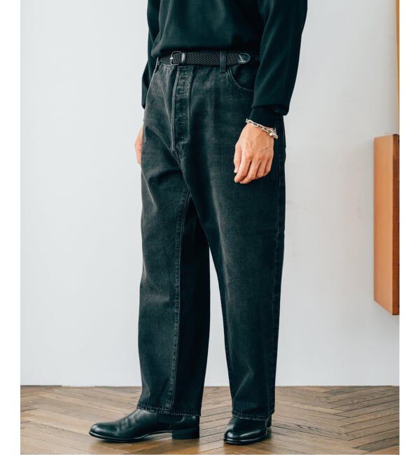 EDIFICE「LEVI&rsquo;S(R)/リーバイス(R) 別注 BIG E 501(R) BLACK L26」|デニム|