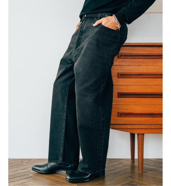 EDIFICE「LEVI&rsquo;S(R)/リーバイス(R) 別注 BIG E 501(R) BLACK L26」|デニム|