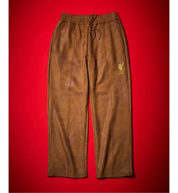 Liverpool FC「【Liverpool FC / リバプール FC】Fake Leather Track Pants」|スラックス|ブラウン