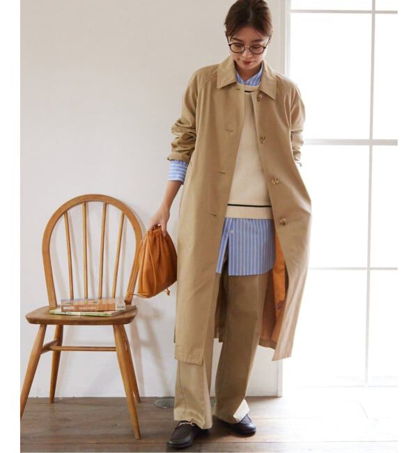 JOURNAL STANDARD relume「《追加》スーピマコットンステンカラーコート」|ステンカラーコート|