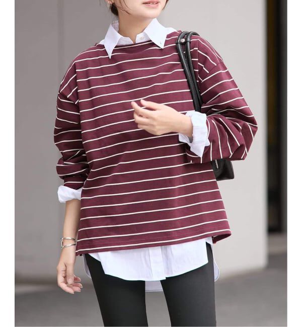 JOURNAL STANDARD「《追加2》カラーボーダーリラックスカットソー」|Tシャツ・カットソー|