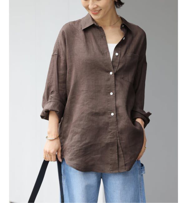 JOURNAL STANDARD relume「《予約》No.66フレンチリネンオーバーサイズシャツ」|シャツ・ブラウス|