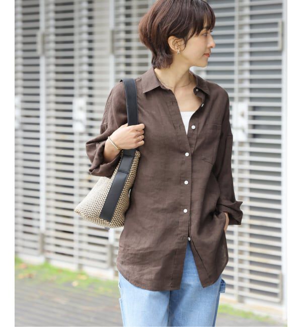 JOURNAL STANDARD relume「《予約》No.66フレンチリネンオーバーサイズシャツ」|シャツ・ブラウス|