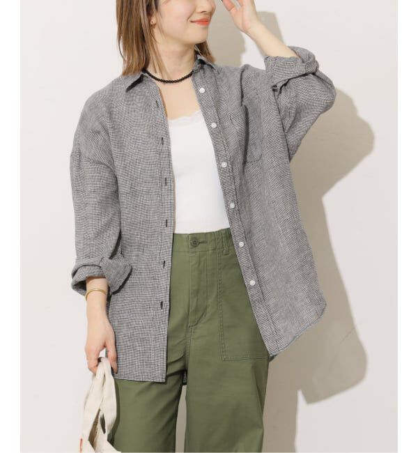 JOURNAL STANDARD relume「《予約》No.66フレンチリネンオーバーサイズシャツ」|シャツ・ブラウス|