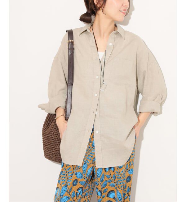 JOURNAL STANDARD relume「《予約》No.66フレンチリネンオーバーサイズシャツ」|シャツ・ブラウス|ベージュ