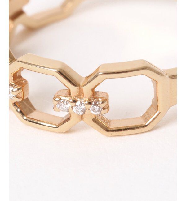 Lilas by Spick&Span「《追加》8角ラインモチーフダイヤピンキーリング K10」|リング|