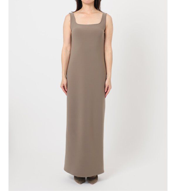 NOBLE「《追加》【洗える】ニットライクジョーゼット2wayワンピース」|ワンピース|