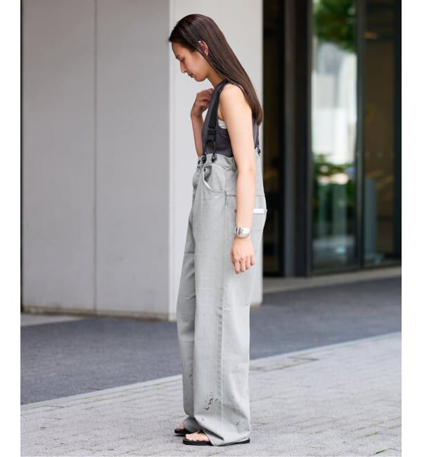 FRAMeWORK「PAYDAY /ペイデイ サスペンダー付きペイント加工デニム」|デニム|