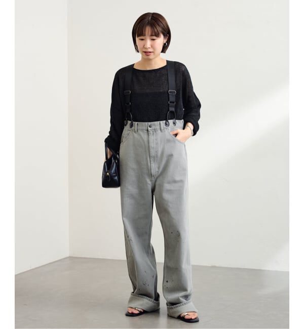 FRAMeWORK「PAYDAY /ペイデイ サスペンダー付きペイント加工デニム」|デニム|