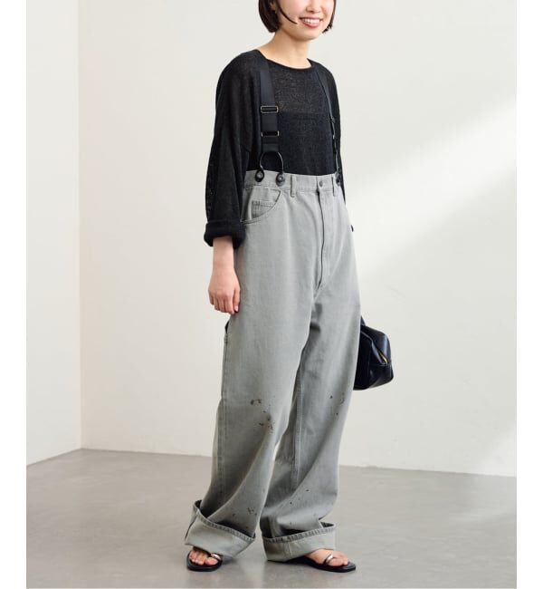 FRAMeWORK「PAYDAY /ペイデイ サスペンダー付きペイント加工デニム」|デニム|