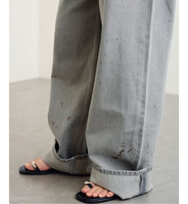 FRAMeWORK「PAYDAY /ペイデイ サスペンダー付きペイント加工デニム」|デニム|