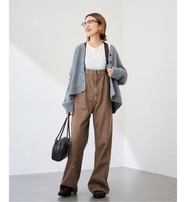 FRAMeWORK「PAYDAY /ペイデイ サスペンダー付きペイント加工デニム」|デニム|