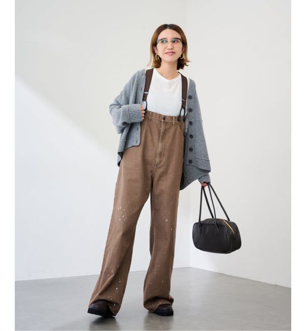 FRAMeWORK「PAYDAY /ペイデイ サスペンダー付きペイント加工デニム」|デニム|