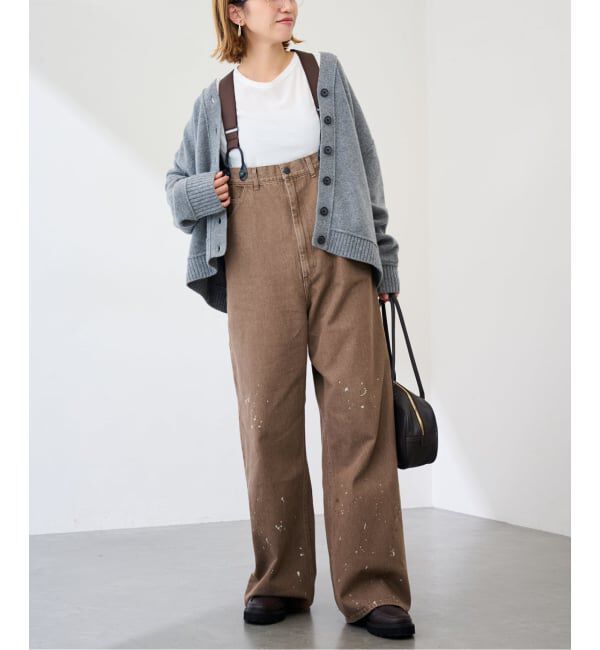 FRAMeWORK「PAYDAY /ペイデイ サスペンダー付きペイント加工デニム」|デニム|