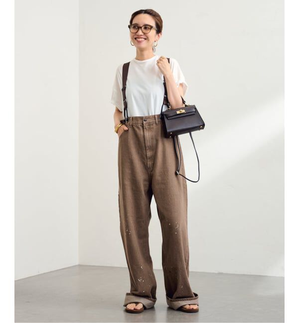 FRAMeWORK「PAYDAY /ペイデイ サスペンダー付きペイント加工デニム」|デニム|