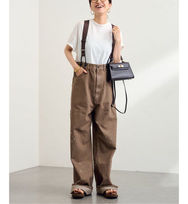 FRAMeWORK「PAYDAY /ペイデイ サスペンダー付きペイント加工デニム」|デニム|