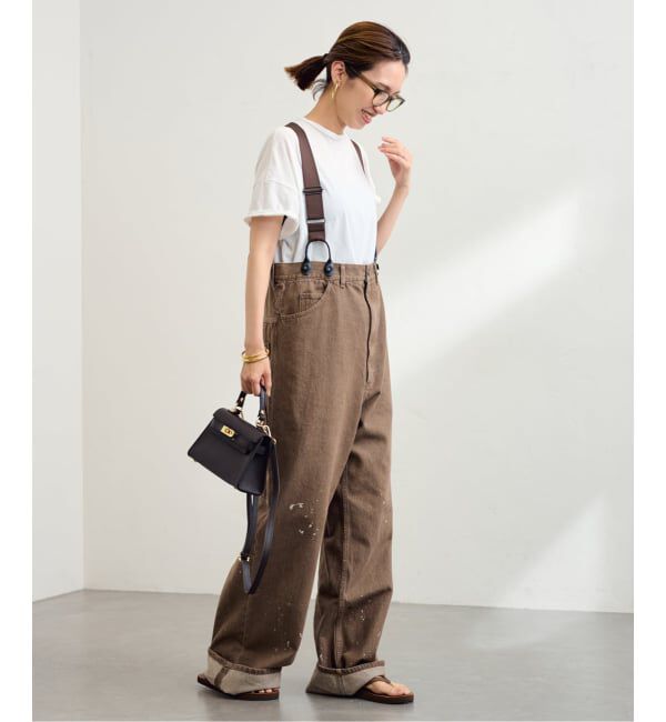 FRAMeWORK「PAYDAY /ペイデイ サスペンダー付きペイント加工デニム」|デニム|