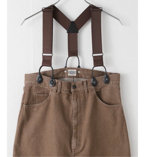 FRAMeWORK「PAYDAY /ペイデイ サスペンダー付きペイント加工デニム」|デニム|